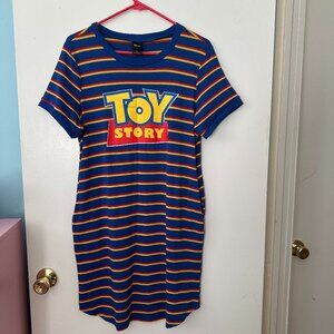 SUMMER SALE! Disney Pixar Toy Story Striped T-Shirt Dress w/ Pockets – Small